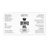 Mens Skincare Packaging, Mangold Beard Oil Label (Vorne)