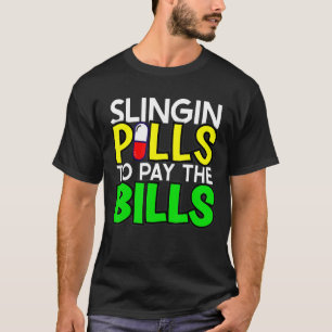 Mens Slingin Tabletten zur Bezahlung der Rechnunge T-Shirt