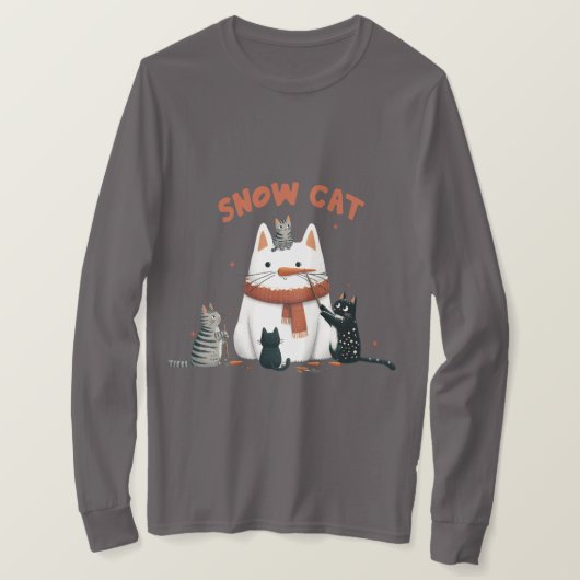 Mens Snow Cat T-Shirt (Design vorne)