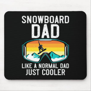 Mens Snowboard Vater Shirt für Männer Funny Snowbo Mousepad