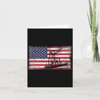 Mens Snowboarding American Flag Patriotic Snowboar Karte