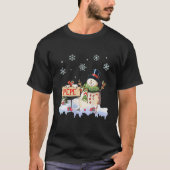 Mens Snowman Pepe Freeze Weihnachten Snowflake Ges T-Shirt (Vorderseite)