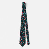 Men's Snowmen Christmas Trees Necktie Krawatte (Vorderseite)