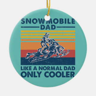 Mens Snowmobile Vater wie ein normaler Vater nur C Keramik Ornament