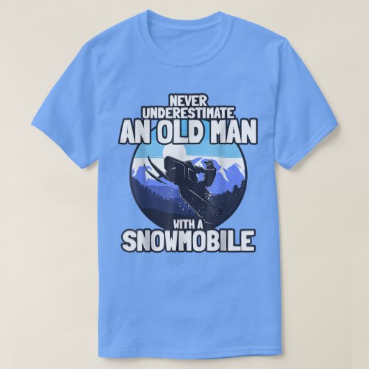 Mens Snowmobiling Geschenk Alter Mann mit einem Sc T-Shirt (Design vorne)