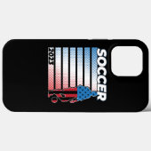 Mens Soccer Patriotic USA 2023 Case-Mate iPhone Hülle (Rückseite (Horizontal))