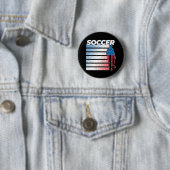 Mens Soccer Red White Blue Button (Beispiel)