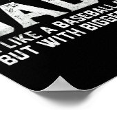 Mens Softball Dad Baseball Bigger Fathers D T Shir Poster (Ecke)