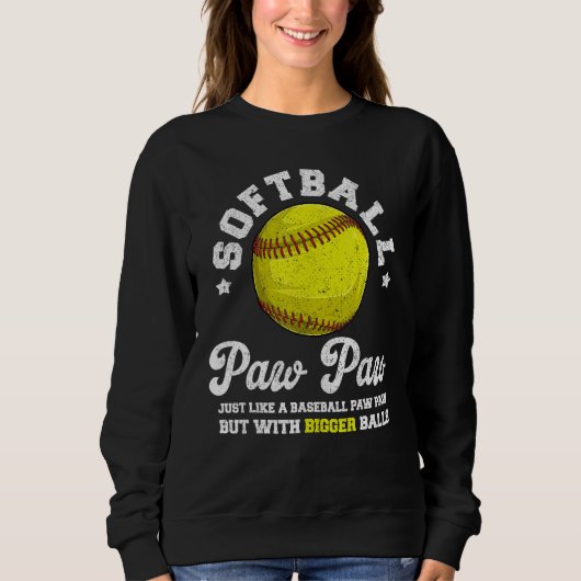 Mens Softball Paw Paw Like Baseball But With Bigge Sweatshirt (Vorderseite)