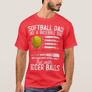 Mens Softball Vater wie ein Baseball-Vater Definit T-Shirt