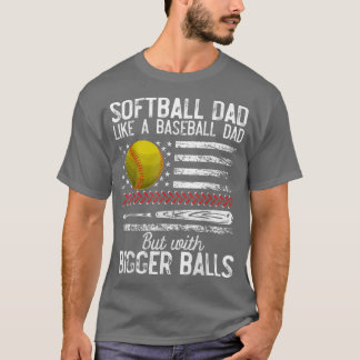 Mens Softball Vater wie ein Baseball-Vater Definit T-Shirt