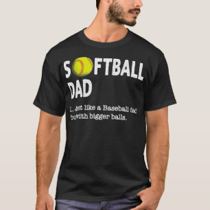 Mens Softball Vater wie ein Baseball-Vater-Vater T-Shirt