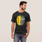 Mens Softball-Vater wie ein Baseballpapa mit größe T-Shirt (Vorne ganz)