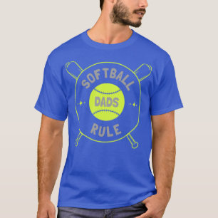 Mens Softball Vaters regieren Vater Novelty des T-Shirt