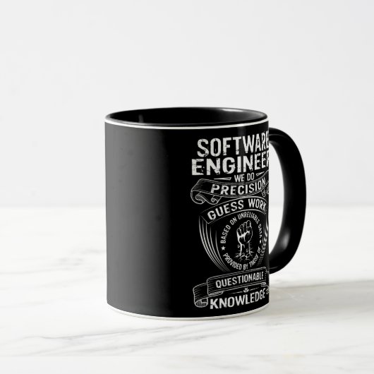 Mens Software Engineer funny saying Tasse (VorderseiteRechts)