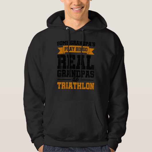 Mens some Grandpas Play Bingo Real Grandpas Do Tri Hoodie (Vorderseite)