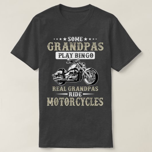 Mens some Grandpas Play Bingo Real Riad Motorrad T-Shirt (Design vorne)