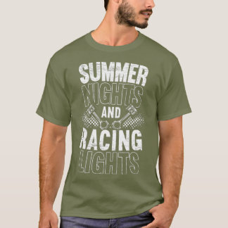 Mens Sommernächte und Racing Lights Drag Racing T-Shirt