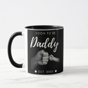 Mens Soon To Be Daddy Est 2023 Retro Fathers Day Tasse