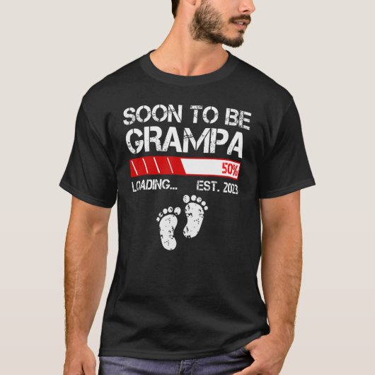 Mens Soon To Be Grampa Est 2023 For Men New Gr T-Shirt (Vorderseite)
