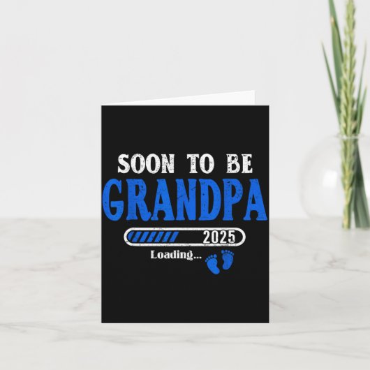 Mens Soon To Be Grandpa Est.2025 New Grandpa Pregn Karte (Vorderseite)