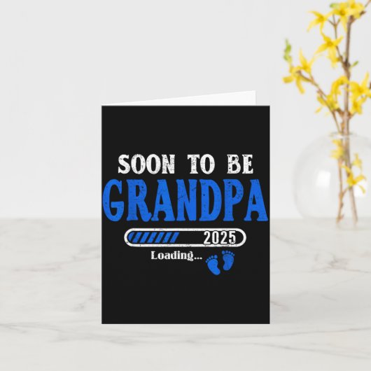 Mens Soon To Be Grandpa Est.2025 New Grandpa Pregn Karte (Gelbe Blume)