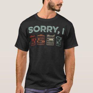 Mens Sorry I-DGAF Hidden Message Gitarrenakkorde M T-Shirt