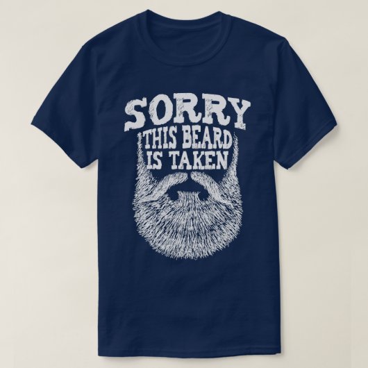 Mens Sorry, sein Bart wird Bart Lover Gesichtszüch T-Shirt (Design vorne)