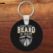 Mens Sorry This Beard Is Taken Country Retro Valen Schlüsselanhänger (Vorderseite)