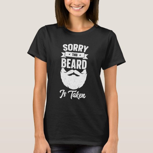 Mens Sorry This Beard Is Taken Shirt Valentines Da (Vorderseite)