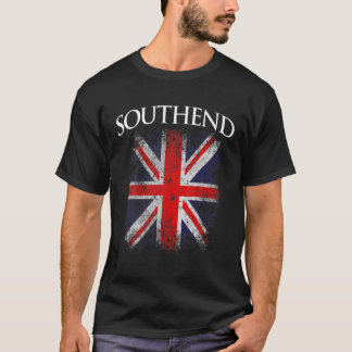 Mens Southend Vintag Retro Britische Flagge Funny T-Shirt