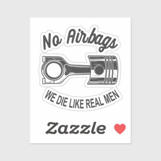 Mens Speed Racing Sportwagen Keine Airbags - Wir D Aufkleber (Blatt)