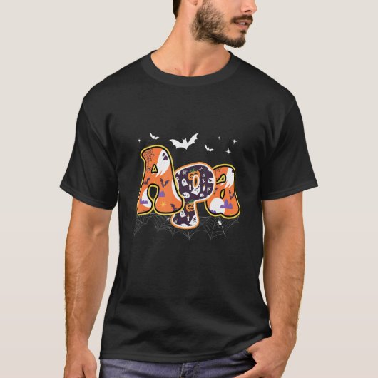 Mens Spooky Apa Halloween Matching Group Vater Gra T-Shirt (Vorderseite)
