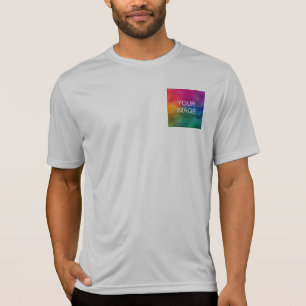 Mens Sport Moderne Silber doppelseitige Printwerbu T-Shirt