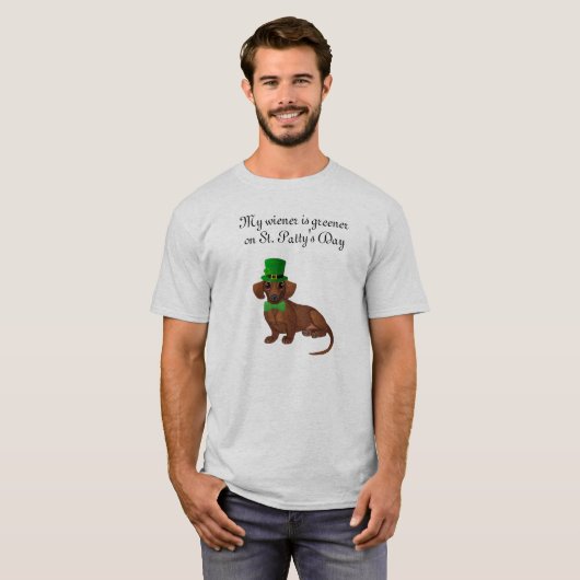 Men's St. Patrick's Day Dackel Shirt (Vorne ganz)