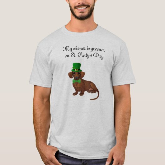 Men's St. Patrick's Day Dackel Shirt (Vorderseite)