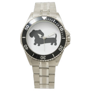 Mens Stainless Steel Black Dackel Watch Armbanduhr