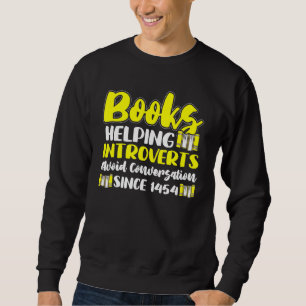 Mens stellt Bücher vor, die antisoziale Person les Sweatshirt