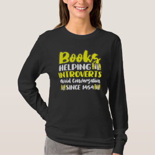 Mens stellt Bücher vor, die antisoziale Person les T-Shirt