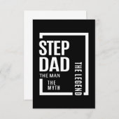 Mens Stepdad der Mann der Mythos der Legende Gesch RSVP Karte (Vorne/Hinten)