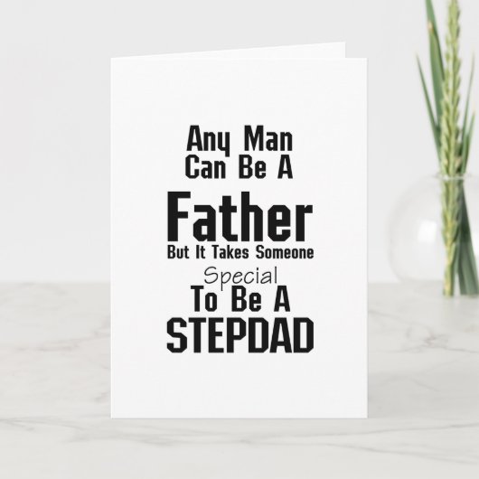 Mens Stepdad Gift Vaters Stepdad Grandpa Karte (Vorderseite)
