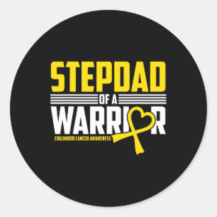 Mens Stepdad Kinder Krebs Bewusstsein Survivor R Runder Aufkleber
