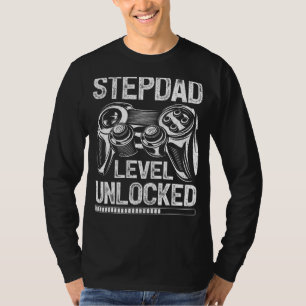 Mens Stepdad Level Unlocks Vater T-Shirt