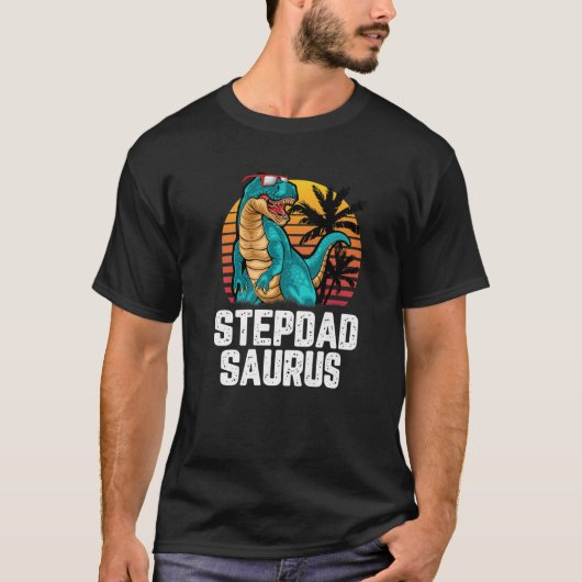 Mens Stepdad Saurus Dinosaur Funny Stepdadsaurus R T-Shirt (Vorderseite)