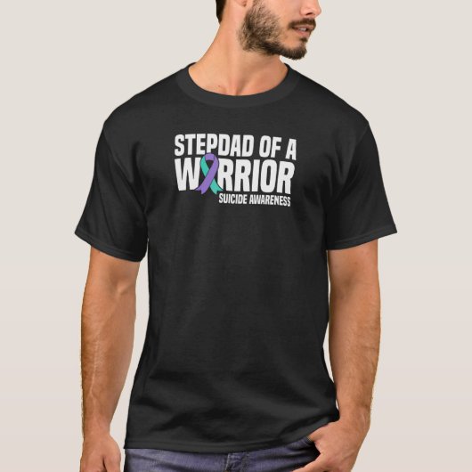 Mens Stepdad von einer Aware zur Suizidprävention  T-Shirt (Vorderseite)