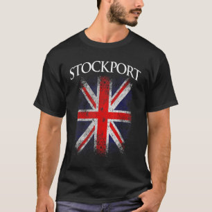Mens Stockport Vintag Retro Britische Flagge Funny T-Shirt