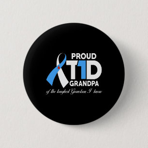 Mens Stolz T1d Großvater Diabetes Awaren Button