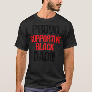 Mens Stolz unterstützender schwarzer Vater T-Shirt