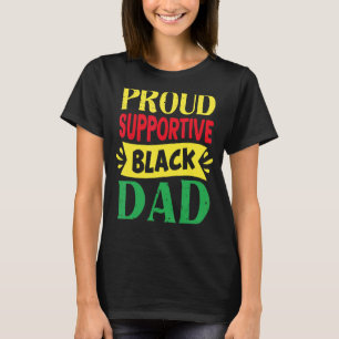 Mens Stolz unterstützender Schwarzer Vater Vaterta T-Shirt
