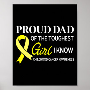 Mens Stolz Vater der Kindheit Krebs Bewusstsein Poster